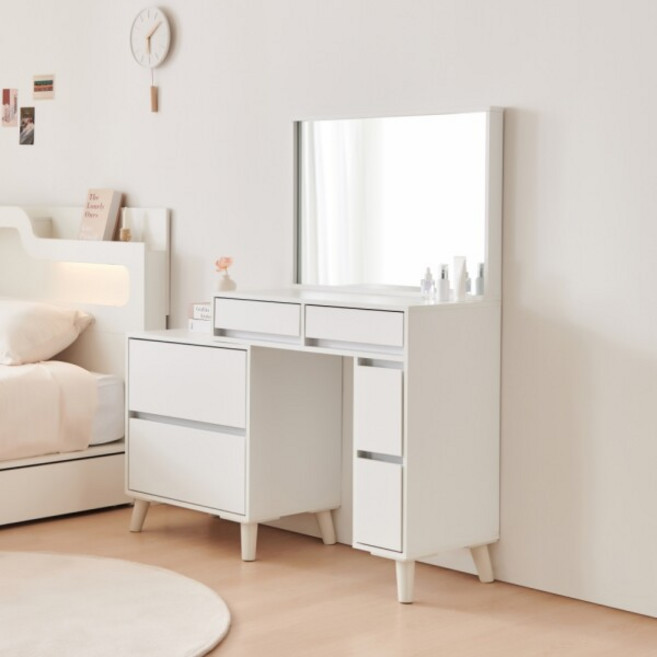 [동서가구] 세브 800 확장형 화장대 DF917170, 색상:메이플화이트콤비