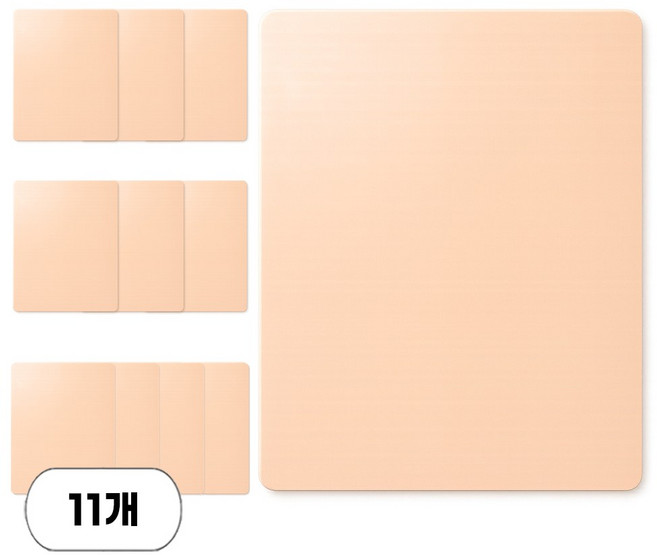 래쉬몬스터 반영구화장 무지연습판 스킨베이지색상 연습용 고무판, 11개