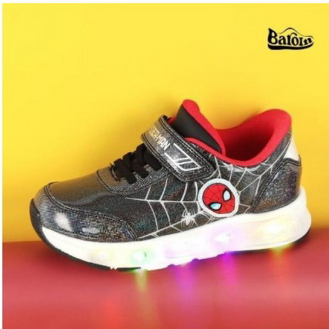 프로월드컵 SP 엘피 푹신푹신 반짝반짝 바닥 라이팅 편하게 바로 신는 스파이더맨 키즈 아동화 바로인 슈즈 귀염 깜찍한 운동화 런닝화 뉴코아 울산점