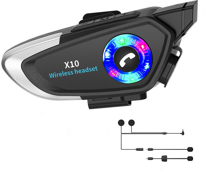 오토바이 헬멧 블루투스 헤드셋 마이크 스피커 올인원 기자전거 헬멧블루투스 이어폰 배달 라이더 블루투스 헤드셋 다기능 무선 블루투스 인터폰 CVC 노이즈캔슬링, C, 믹스 컬러