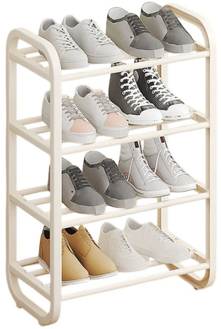 레디박스 현관 튼튼 간편조립 신발장 신발정리대 미니 선반 수납함 45cm, 4단, 화이트