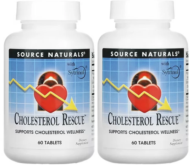 1+1 소스내츄럴스 콜레스테롤 레스큐 60 정 피토스테롤 비건 글루텐프리, 2팩, 60정 - 쿠팡