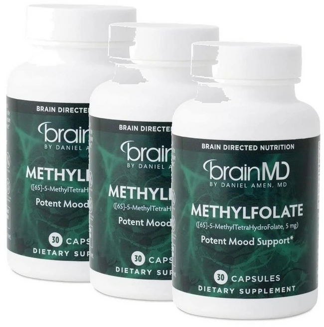 브레인엠디 메틸 폴레이트 엽산 5mg 캡슐 BRAINMD MethylFolate, 3개, 30정 - 쿠팡