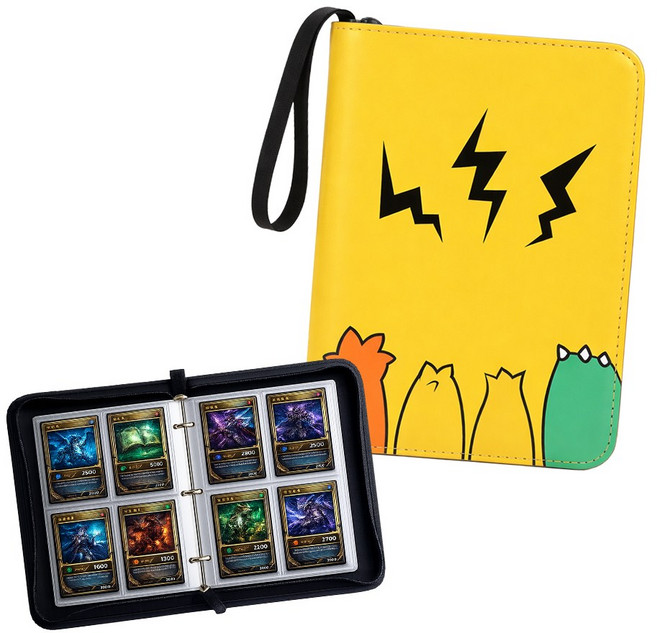 카드 북 앨범 바인더 도감 양면 50매 400장 수납, 옐로우 몬스터