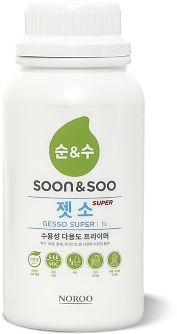 순앤수 수용성 다용도 프라이머 젯소 1L, WHITE, 1개