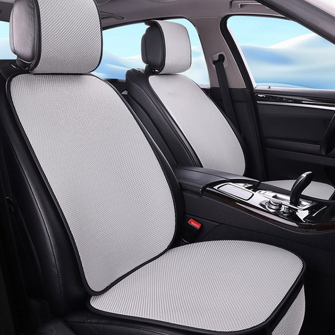 자동차 조종석 시트커버 냉장고 원단 사계절 3D입체 차량용 방석 세트, 1세트, 회색