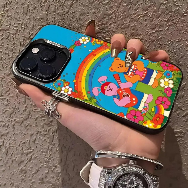 [미미하우스]위글위글 무광실버 아이폰17 16 15 폰케이스