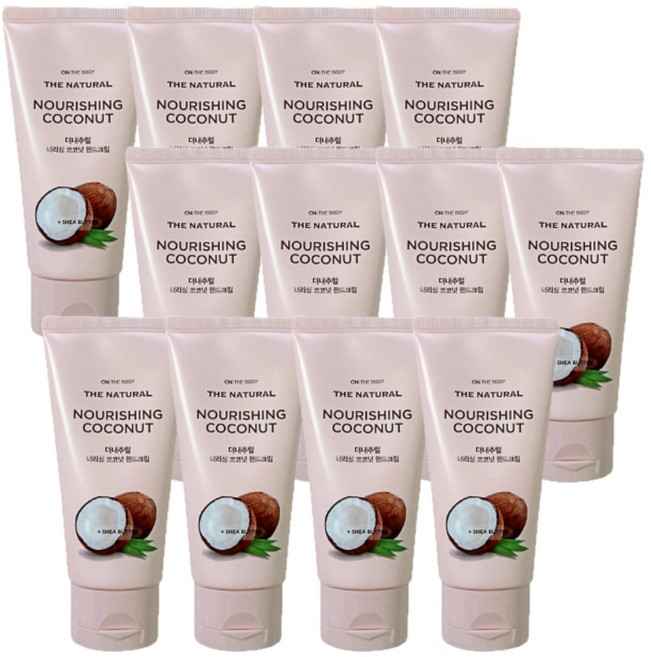 온더바디 더내추럴 핸드크림 75g 코코넛향, 12개