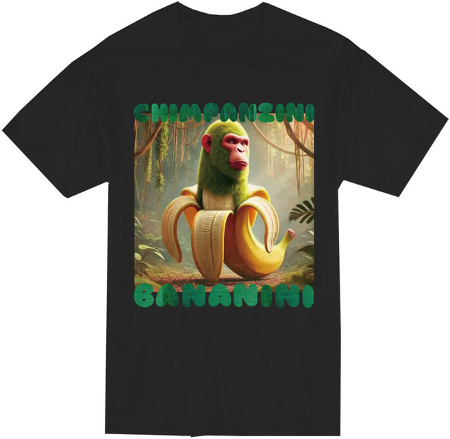 꼬므떼 아동 주니어 이탈리안 브레인롯 침판지니 바나니니 반팔 티셔츠 밈 티셔츠 전사나염 형제룩 등원룩