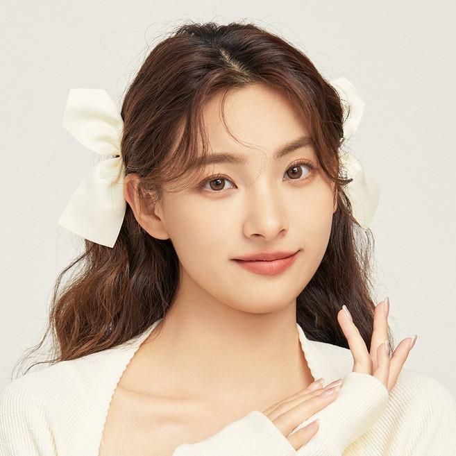 1+1 2개1세트 포인트 리본 집게핀 앞머리핀 포인트핀 단발 머리핀 옆머리핀