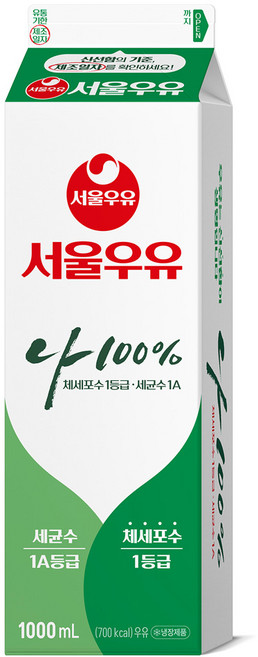 서울우유 서울우유 1000ml 나100%, 1L, 2개