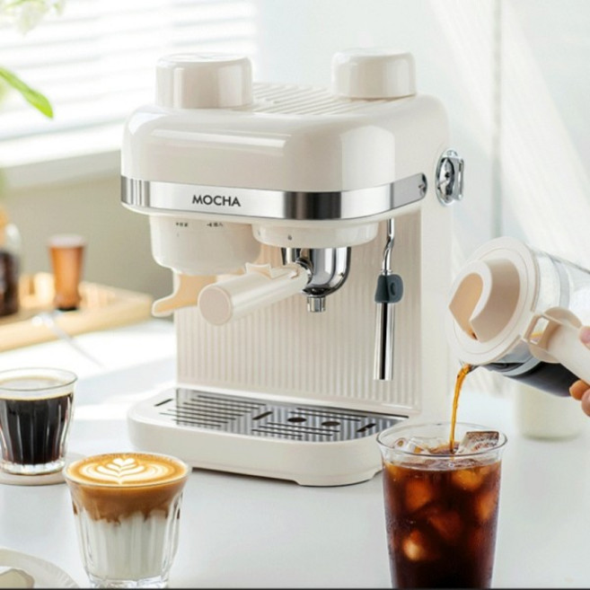 반자동 에스프레소 및 아메리칸 커피 머신 내장 그라인더 포함 가정용 소형 메이커 220V