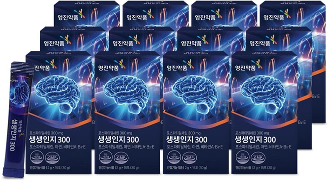 영진약품 생생인지300 포스파티딜세린 인지력 12박스 (6개월분), 30g - 쿠팡