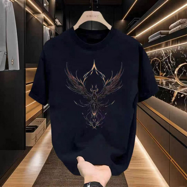 短袖T恤 男生 潮牌上衣 大碼雙面印花寬鬆韓版圓領上衣 情侶款