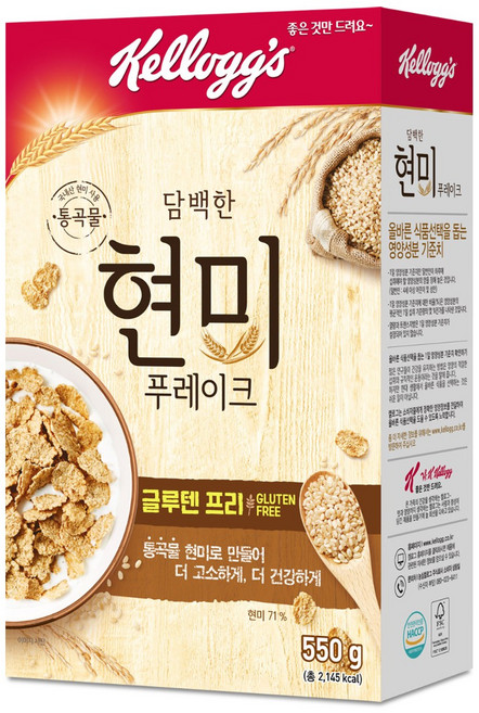 켈로그 현미 푸레이크, 550g, 6개