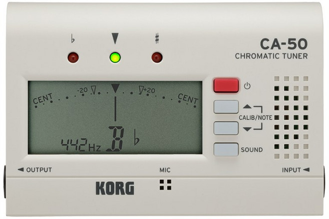 KORG CA-50 半音調音器, 1個, CA50調音器+CM300拾音夾, F