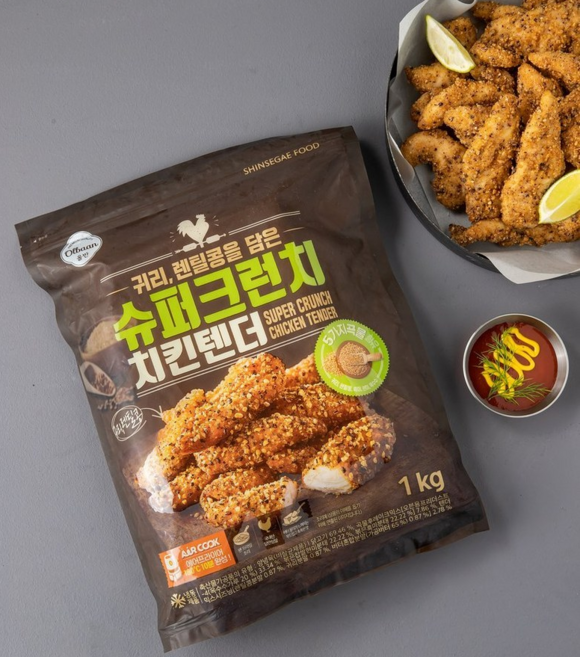 Olbaan 올반 슈퍼크런치 치킨텐더 1kg (귀리 렌틸콩등 5가지 곡물 함유) 에어프라이어 조리가능, 1개