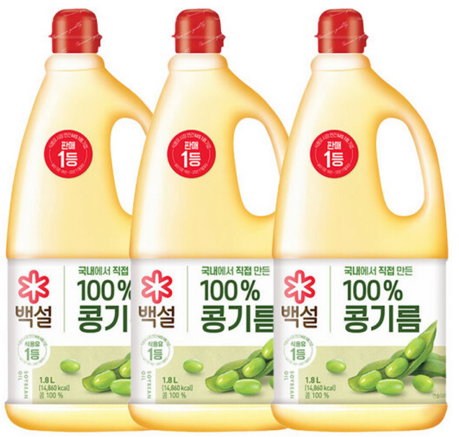 콩기름, 3개, 1.8L