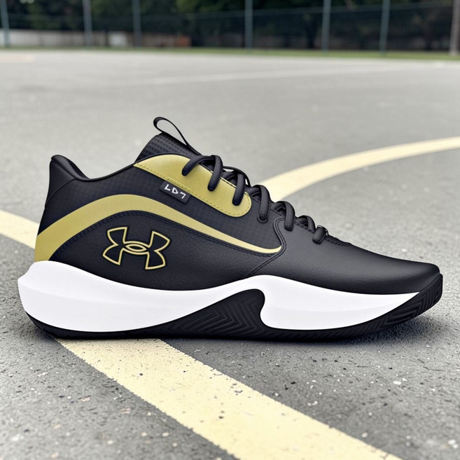 [정품국내매장] 언더아머 농구화 UA 락다운7 블랙골드