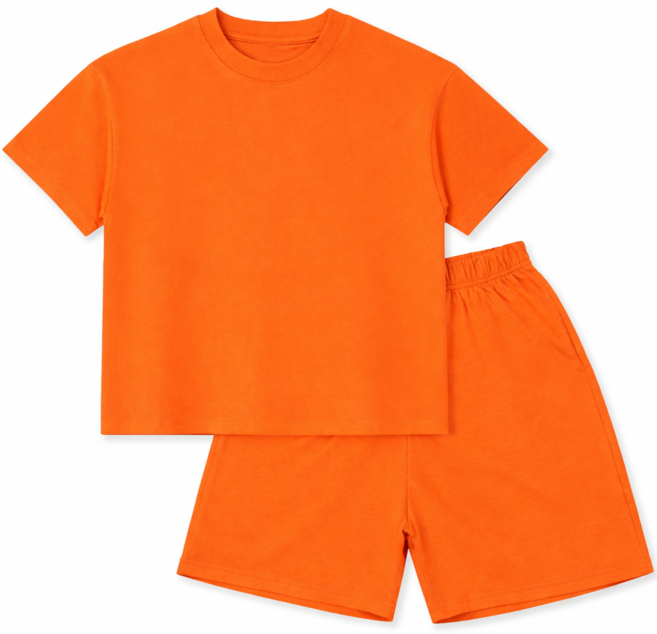 아이크레용 아동 주니어 순면워싱 10컬러 와이드핏 무지 반팔티 반바지 상하세트