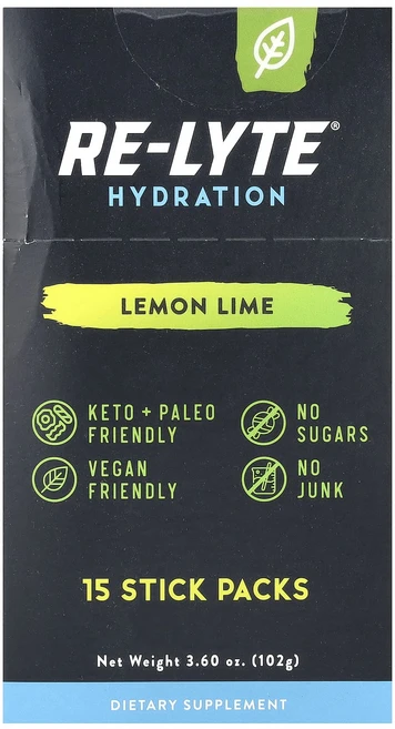 효과가 좋은 Redmond Re-Lyte® 하이드레이션 레몬 라임 스틱팩 15개 개당 6.8g(0.24oz) 최저가격, RedmondTradingCompanyReLyte하이드 - 쿠팡