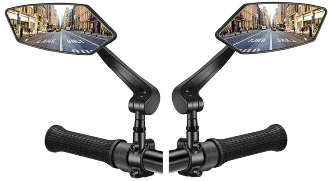 자전거 킥보드 사이드미러 백미러 좌우한쌍, 블랙 좌우, 1세트