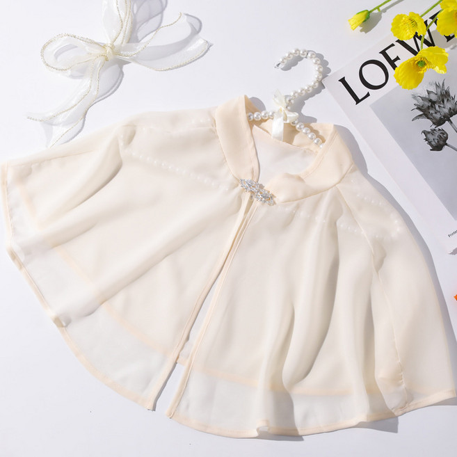 가디건 크롭 쉬폰망토 SH281