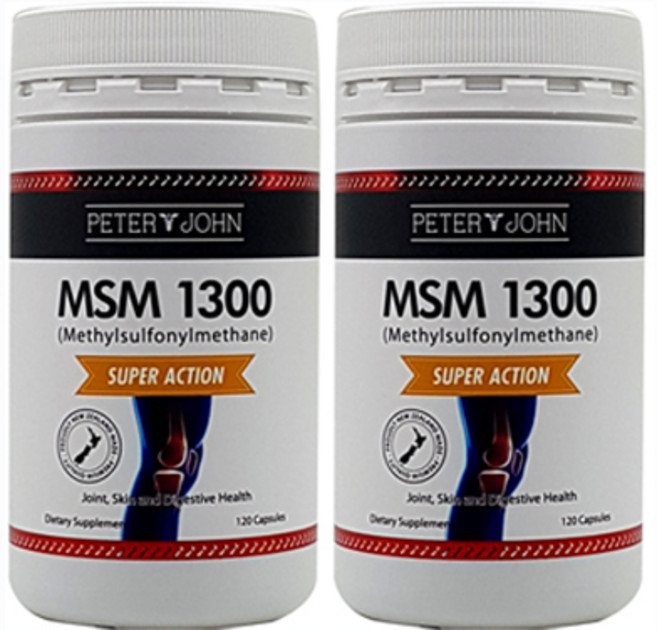 뉴질랜드 피터앤존 식이유황 MSM 1300 120캡슐 2통, 2개, 120정