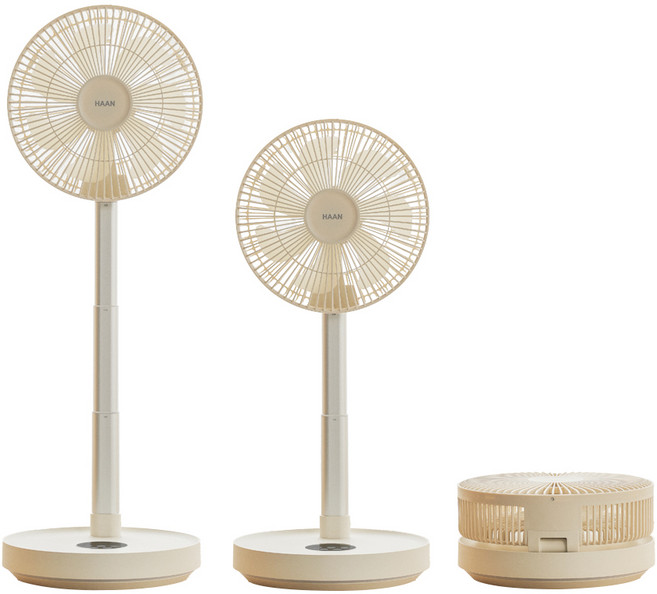 한경희 10인치 무선 BLDC 폴딩 에어 써큘레이터 선풍기 HC-100F, 아이보리