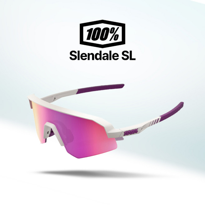 100% 고글 슬렌데일SL 자전거 야구 골프 스포츠 선글라스 100퍼센트 100프로(65), 02. 매트초크/퍼플미러(02), 1개