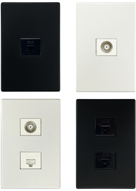 레트로 빈티지 토글 디자인 인테리어 스틸 CATV 티비 인터넷 8P, CATV1구, 블랙, 1개