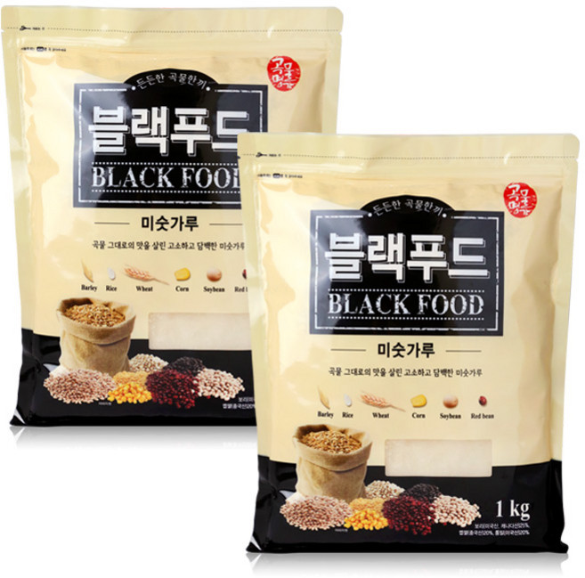 곡물명가 블랙푸드 미숫가루 1kg, 2개