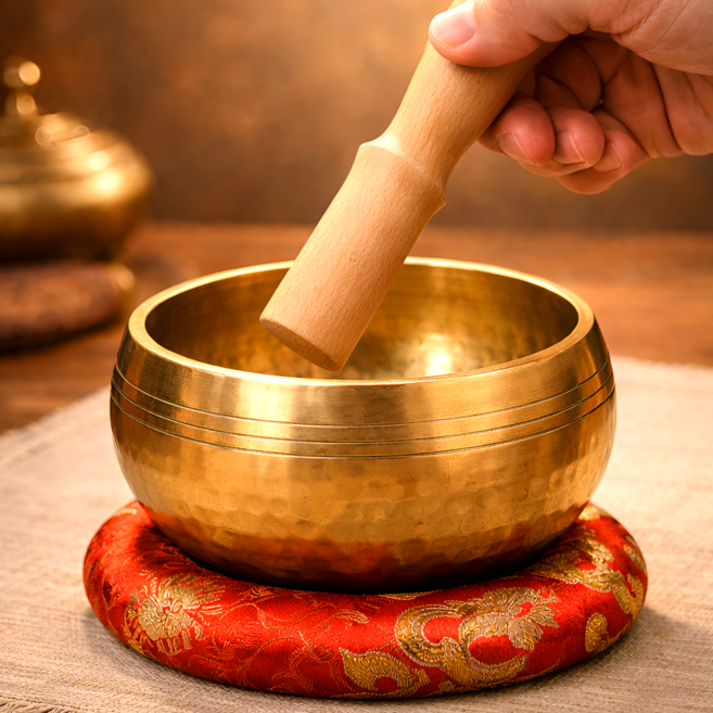 르오망 싱잉볼 명상종 티벳종 요가 명상도구, 1개, 세트