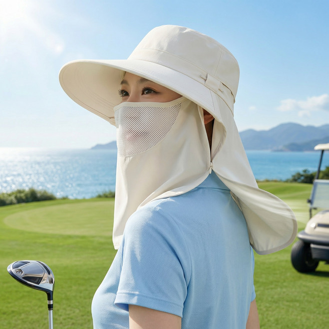 데이앤데이 여성 햇빛가리개 여름 모자 썬캡 풀커버