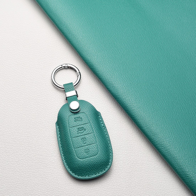 현대 호환 스마트 키케이스 (그랜저IG/올뉴아반떼 CN7/팰리세이드) 4/5버튼 키홀더 차량용품 선물포장, 현대 F4 타입(4버튼), 그린