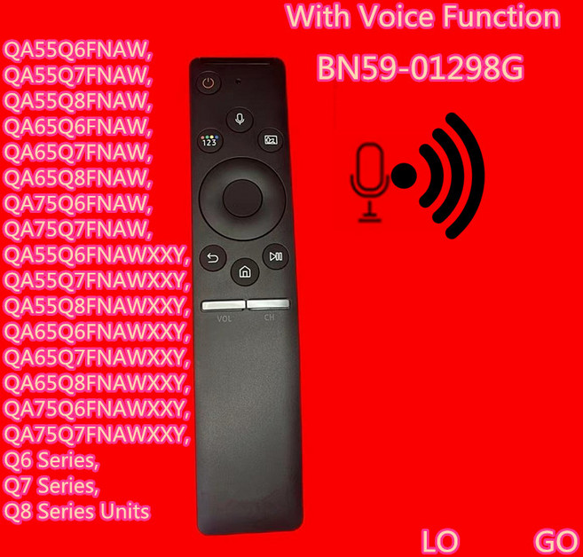 블루투스 음성 원격 제어 BN59-01298G RMCSPN1AP1 삼성 Q6 Q7 Q8 시리즈 QLED 4K UHD TV용, BN59-01298G 음성 리모컨 교체 마이크 포함,, 한개옵션0