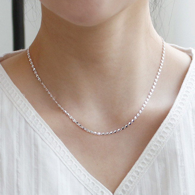 반지소 925 여성 레이어드 기본 실버 체인 목걸이 줄