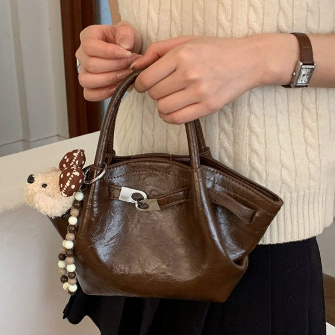 B&C.Room 멜란지 빈티지 바스켓백 만능여성 토트백 여성 크로스백 여성 패션 핸드백여성 숄더백 만능 출타가방 여성 가방