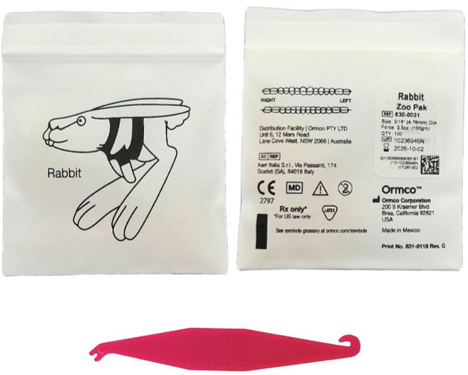 e75 치아교정고무줄 교정기 고무줄 1봉지 의료기기 허가 제품, 토끼(4.76mm), 1개