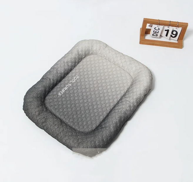 KBKXOZ 사계/아이스 네스트 아이스 패드 절강아지 쿨방석 반려동물 아이스 쿨매트/순면 방석 고양이 집/개집, 1개, 그라데이션 그레이