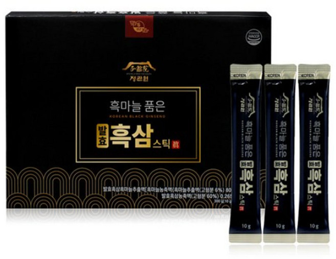 정관원 흑마늘 품은 발효흑삼스틱 30p, 1개, 300g