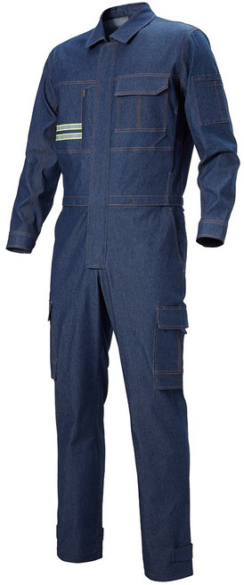 지벤 하계 스즈끼복 [ ZB-S2046 ] 일체형 정비복 스트레치데님 허리지퍼 작업복, 1개