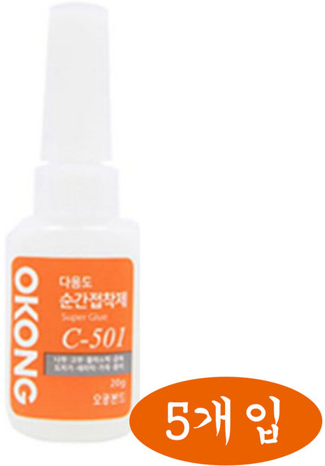 오공본드 순간접착제 C-501 20g, 5개