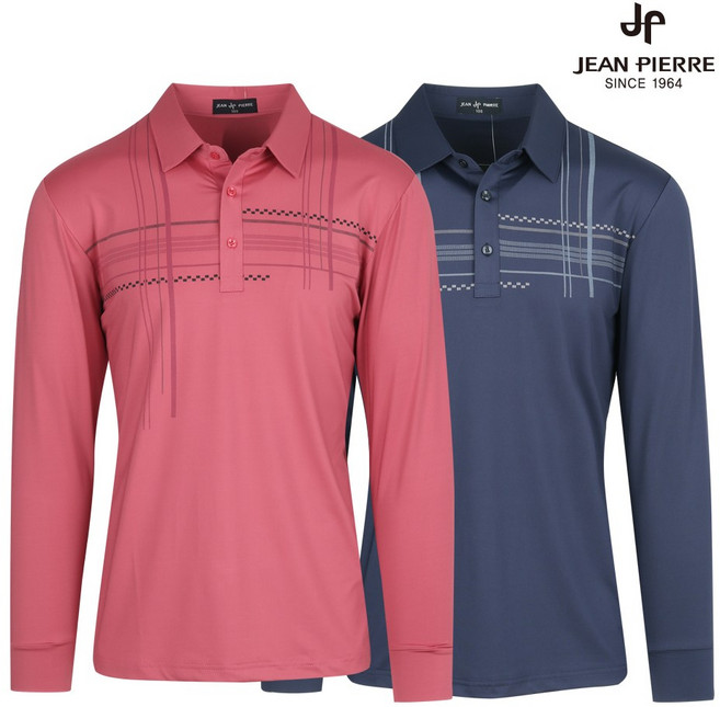 쟌피엘 춘추용 남성 나염 스판 긴팔 카라티셔츠 YD-581