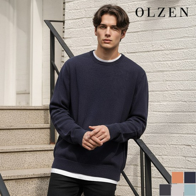 가먼트다잉 베이직 라운드 니트 (ZAD1ER1901)