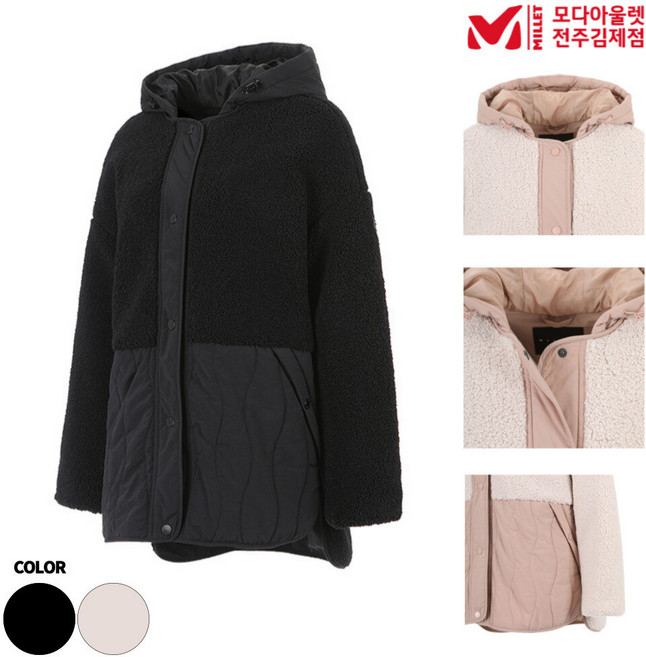 밀레 패딩 후드 플리스 여성 자켓 루즈핏_JK