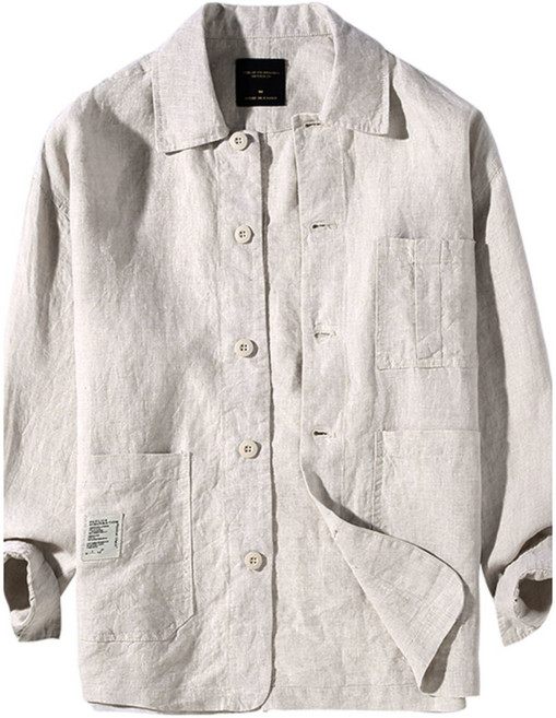 남성마자켓 블 린넨 시원한재질 블레이저 남자린넨자켓 오버핏 아우터 1.베이지 G089