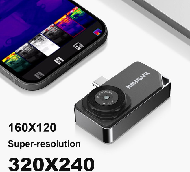 노호크 256*192 열화상 카메라 USB-C iOS 및 안드로이드 기기용 25Hz 가정 검사자용, 02 160x120 SR 320x240