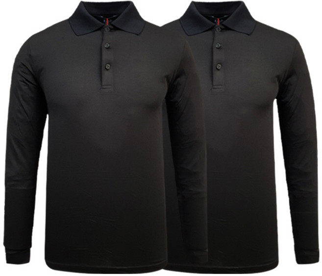 [1+1] 신축성 좋은 스판 카치온 긴팔 카라티 가볍고 부드러운 착용감 남녀공용 데일리 티