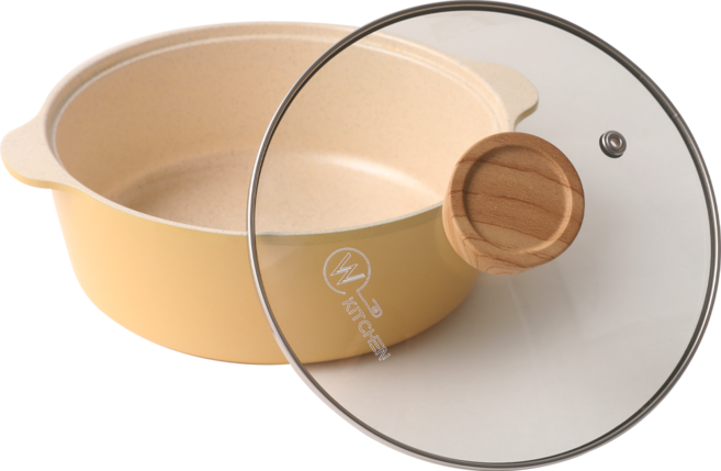 더블유키친 루나팟 IH 인덕션 세라믹 뚝배기 냄비 18cm, 1개